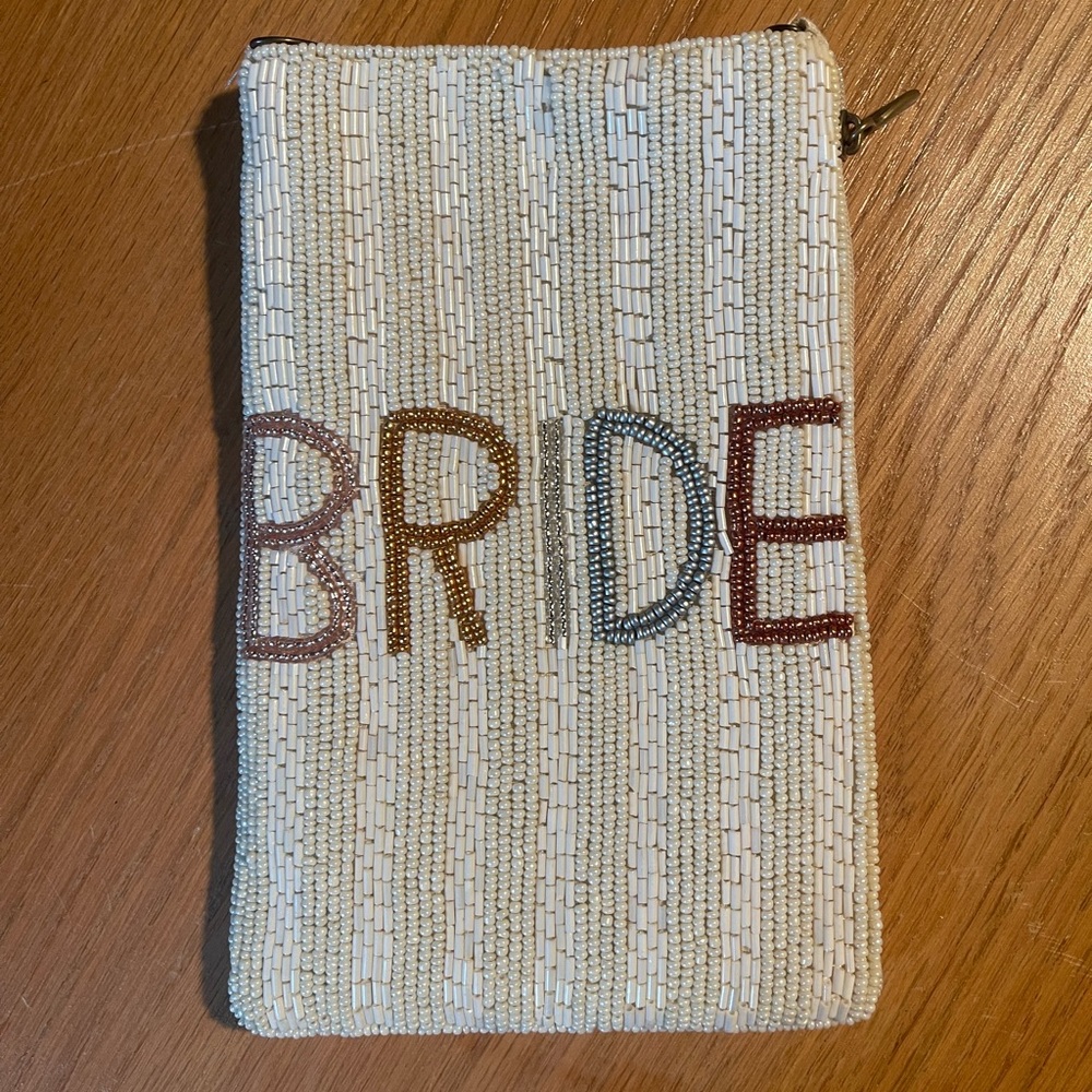 NWOT BRIDE BEADED DOUBLE-OPENING CLUTCH